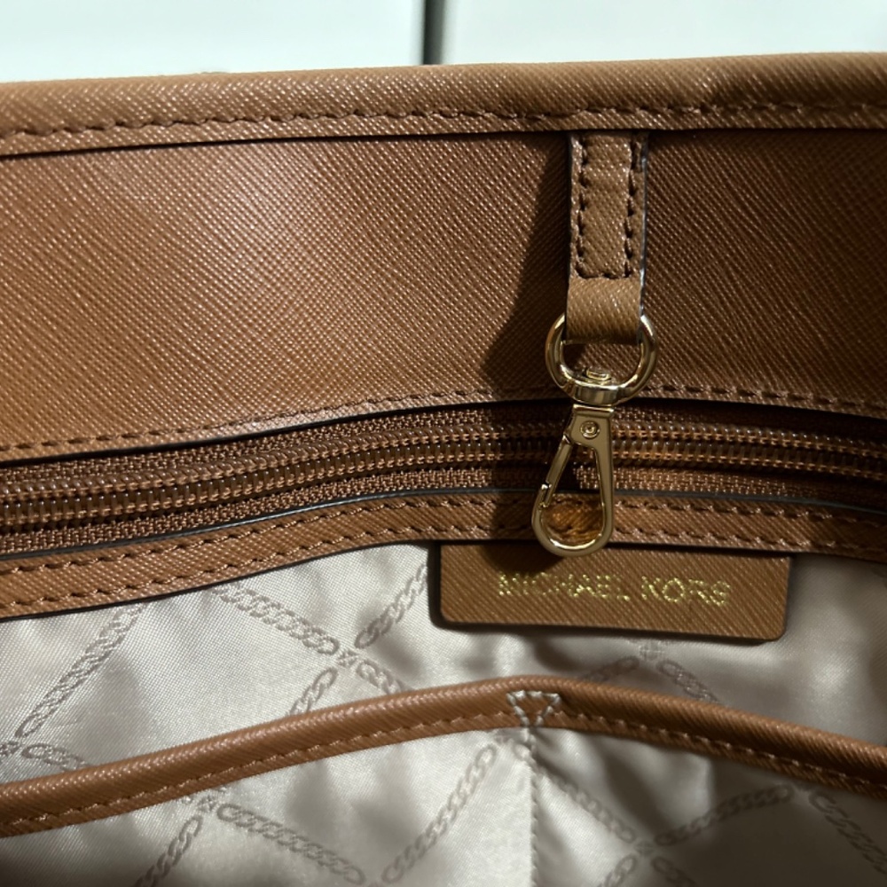 Michael Kors Jet Set Safiano Leather tote bag light brown - Picture 6 of 15